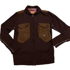 Ringspun Zip Sweater, Size Medium